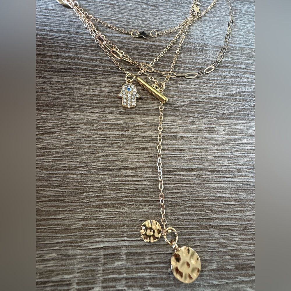 Gold Layered evil eye Necklace A1408 - Picture 4 of 6